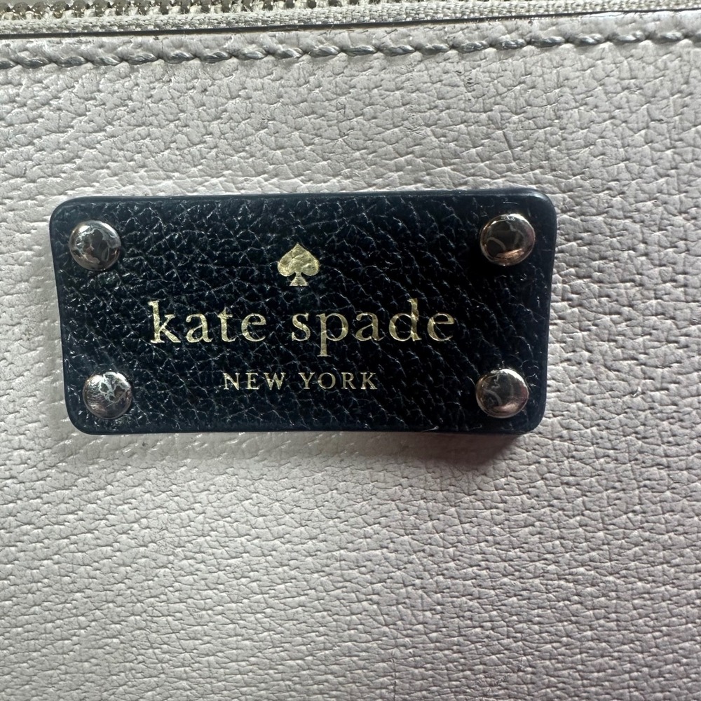 Kate Spade New York Berkeley Lane Hanna Cream Black Leather Crossbody Purse Bag‎ - Picture 2 of 16